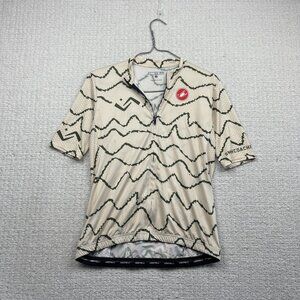 Castelli Cycling Full Zip Jersey Short Sleeve Size M Military Desert Print Tech
